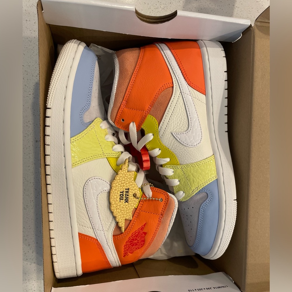 Brand New with Tags Nike Jordan 1 Mid My First Coach Unisex sneakers size 8